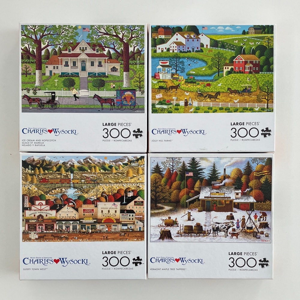 Charles Wysocki Large Piece Puzzle Bundle